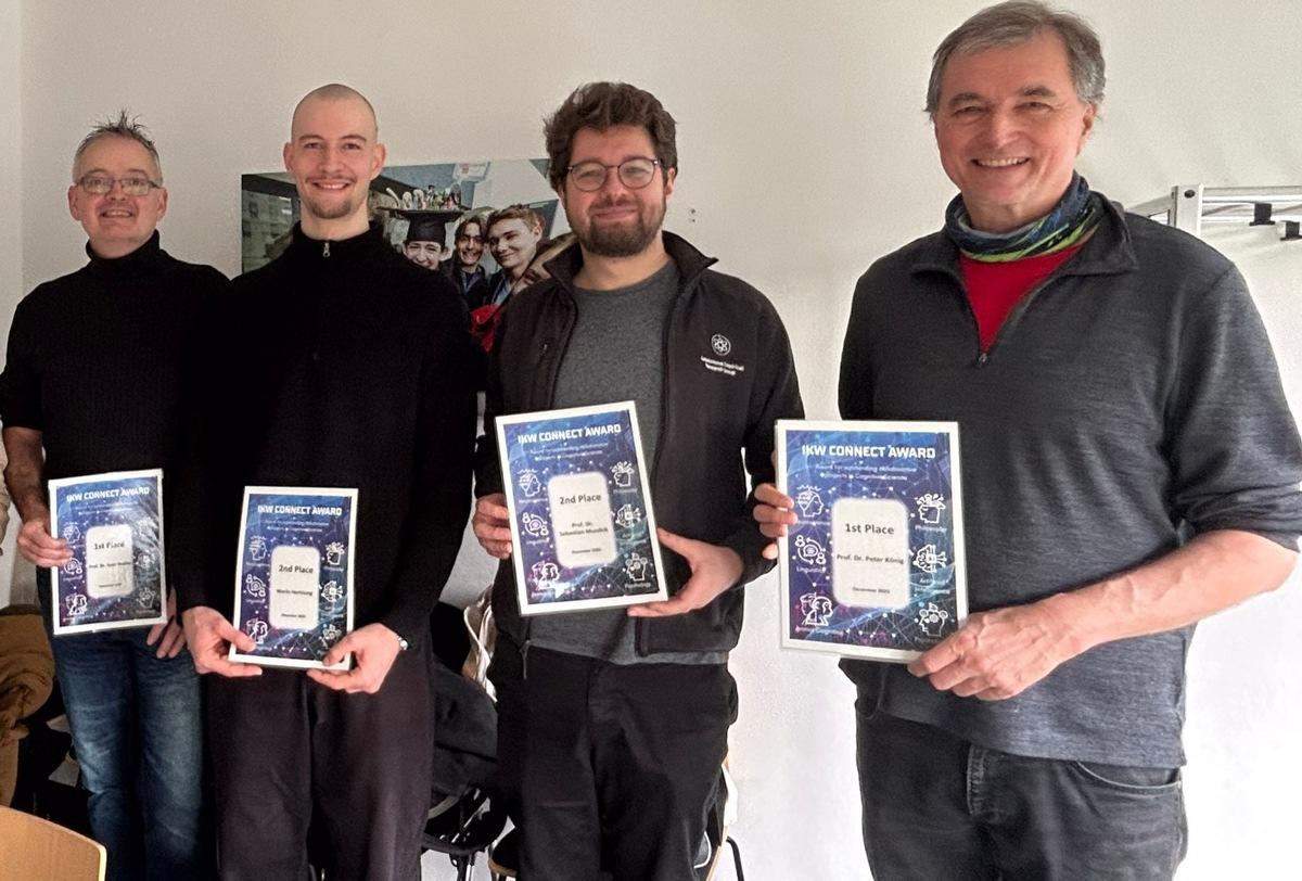 Picture of 2025 IKW Connect award winners - Sven Walter, Moritz Hartstang, Sebastian Musslick, Peter König